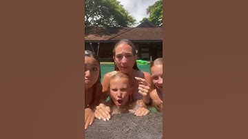 What color do you want to be? 🧜‍♀️  #sisters #pool #mermaids #playingmermaids #notenoughnelsons