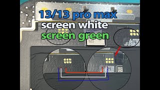 13 pro max screen white screen green