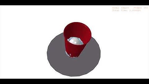 Coupled Eulerian-Lagrangian Simulation of a Ball Spinning in a Fluid Filled Cup