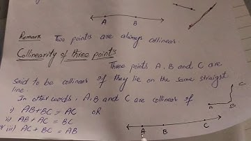 Collinear points (affine and Euclidean geomtry)