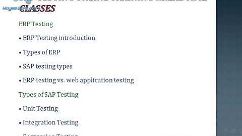 sap testing online training classes