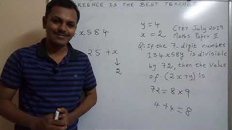 If the 7 digit number 134x58y is divisible 72 ctet maths preparation shortcuts #ctetmaths #ctetexam