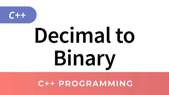 Decimal to binary conversion algorithm in C++