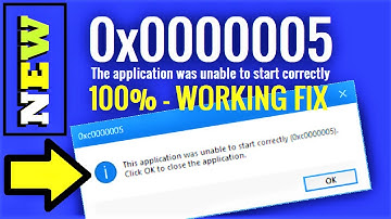 0xc00005 De toepassing kon niet correct worden gestart (0xc00005). Klik op OK om de toepassing te...