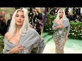 Kim Kardashian SHOCKS With Silver Cinched Waist at Met Gala 2024