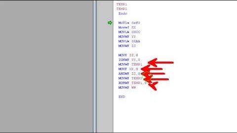 PIC Assembly Instruction Set 2 (arithmetic and logical example )