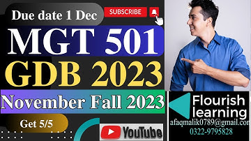 MGT501 GDB Solution 2023/  MGT501 GDB 2023 / MGT501 GDB Solution Fall 2023/MGT501 GDB 2023 Solution