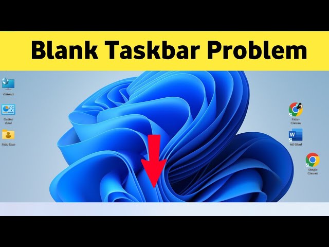 How to Fix icon not Showing in Taskbar | Blank Task bar in Laptop 2022 class=