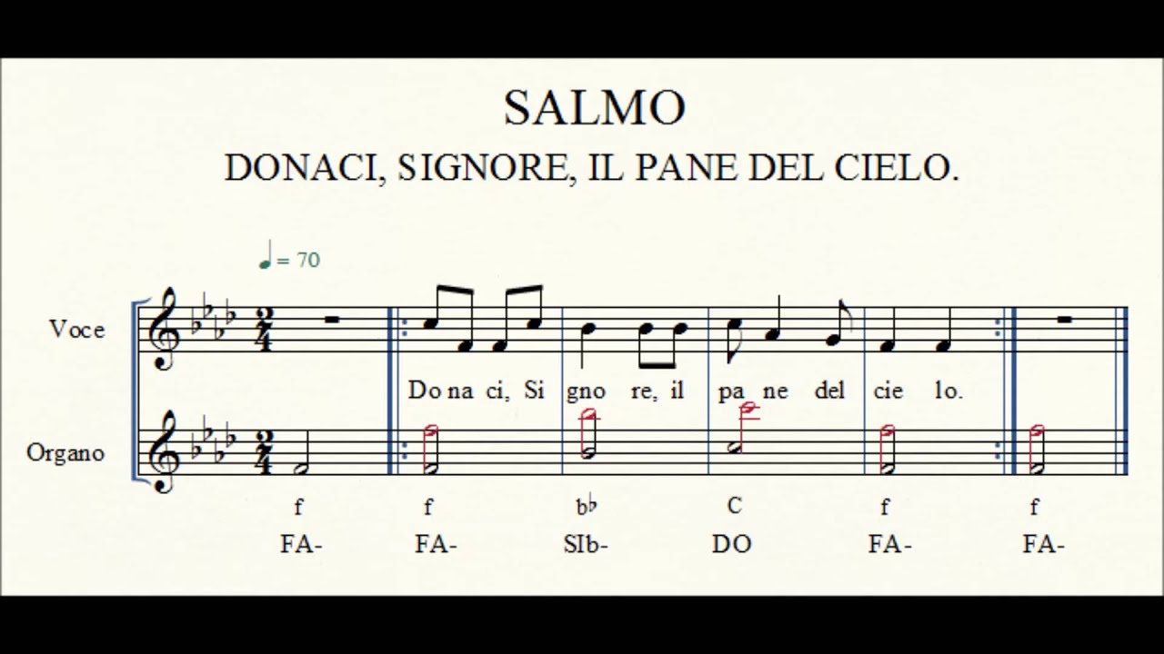 SALMO Donaci, Signore, il pane del cielo. - YouTube