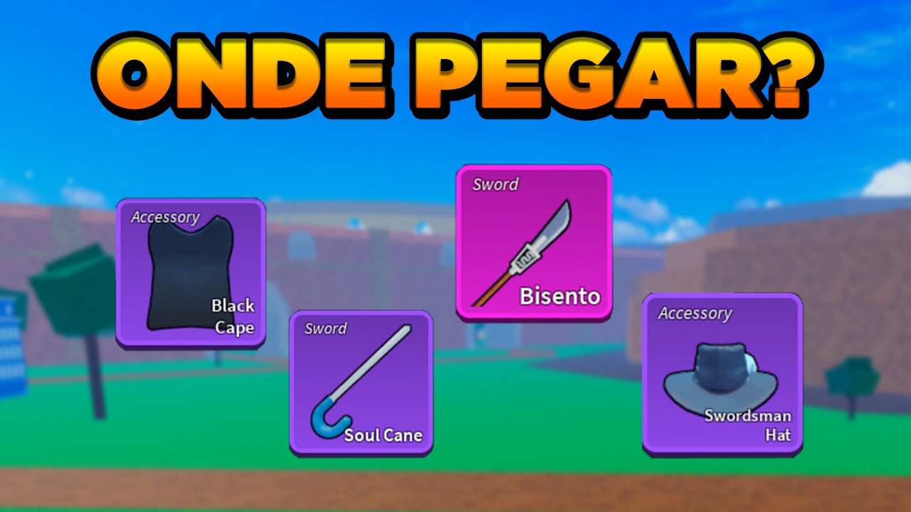 TODAS AS ESPADAS DO 1 SEA (MUNDO) NO BLOX FRUITS, COMO PEGAR TODAS AS  ESPADAS DO PRIMEIRO MUNDO 