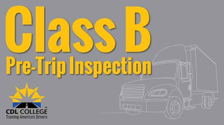 TRUCK DRIVER STUDENTS! Class B Pre Trip Inspection (stable camera)