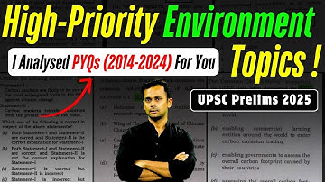 90% Environment PYQs Came From These 5 Topics | Environment For UPSC Prelims 2025