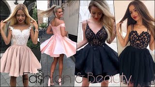 فساتين سهرة قصيرة للمراهقات باللون الأسود و الزهري||Evening dresses 2020