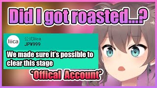 Matsuri Got Roasted By The Games Official Account From Getting Hard Stuck On A Stagehololive