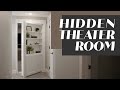 Theater room hidden behind a murphy door