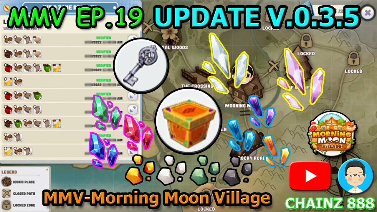 การแสดงผลข้อมูล  Update New  Update V.0.3.5 มีอะไรใหม่บ้าง ? #MMV  Morning Moon Village [Game Defi NFT Bitkub Chain] #CHAINZ888