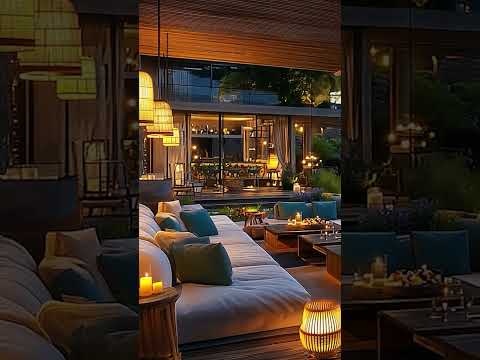 Sunset Serenade Cozy Beachfront Jazz Lounge With Candles Relaxing Tunes