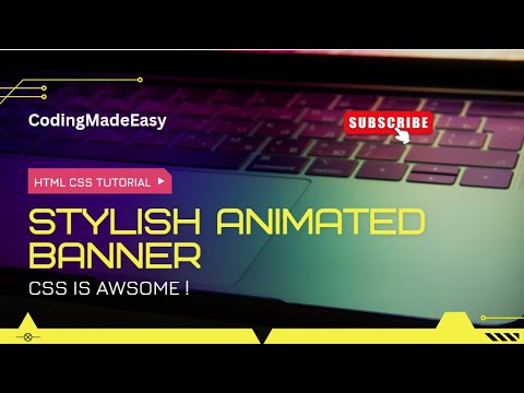 Stylish Animated Banner | HTML CSS Tutorial | HTML Tutorial | CSS ...