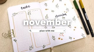 NEW November BULLET JOURNAL PLANNER Set Up - B5 BUJO using Stencils and  Stamps - PLAN WITH ME 