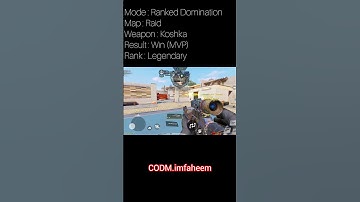 Legendary MVP 🎯 | Koshka Domination on Raid | CODM