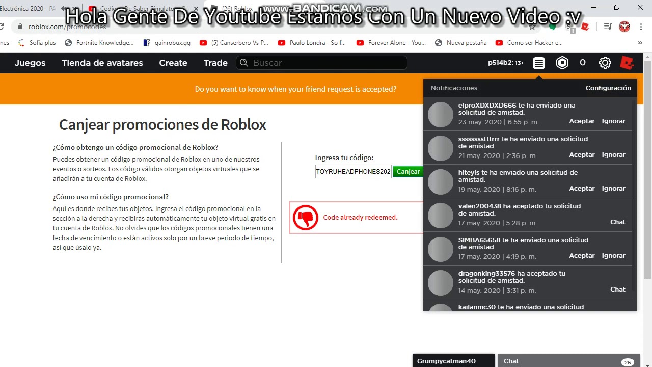 Nuevo Promocode De Roblox Youtube
