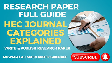 Research Paper Writing & Publication Guide | HEC Recognized Journals (Y, X, W Category Explained)