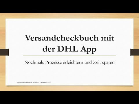 Versandcheckbuch mit der DHL App