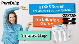 How to Install PureDrop RTW5 Series RO Reverse Osmosis Water Filter System | Step by Step