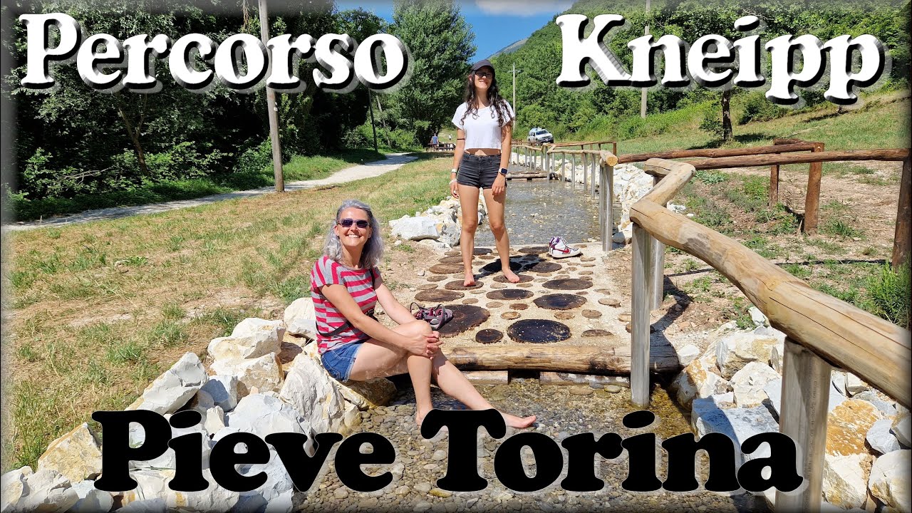 Percorso Kneipp nel Percorso delle acque di Pieve Torina, con pista ciclabile e pedonale