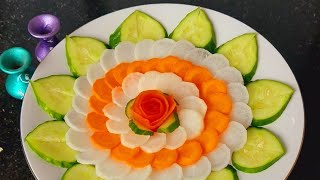 Cucumber,Tomato Art | Lovely Salad decoration idea | Easy Fruit Platter | Fruit salad, how to make