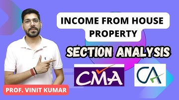 Income from House property | Section Analysis | Full coverage | CMA | CA | CS | Prof. Vinit kumar