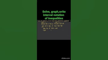 Solve, graph,write interval notation of inequalities. For more: (@janepmaciejewski2023 )