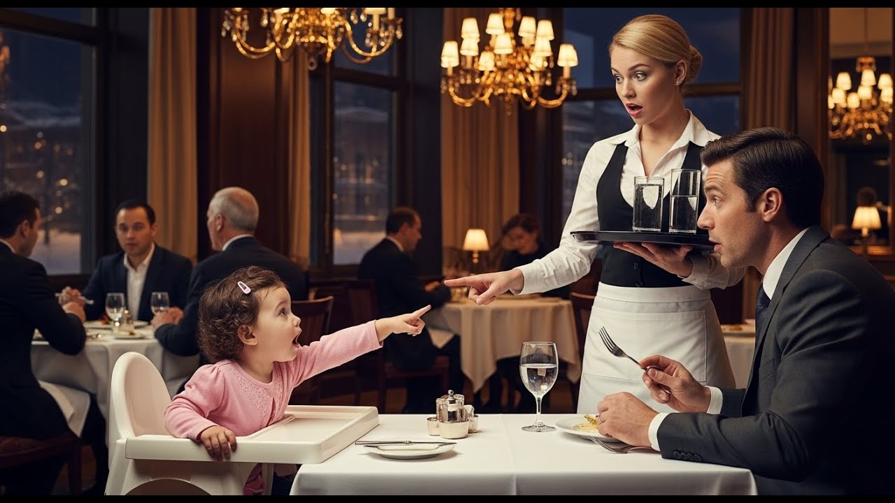 La hija del jefe mafioso dijo su primera palabra — señaló a la mesera y la llamó 