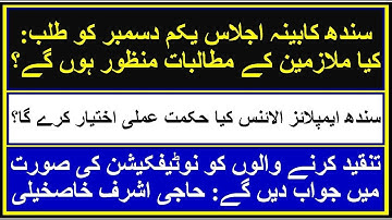 Sindh Cabinet Meeting | SEA Demands | Sindh Govt. Employees | News Alert