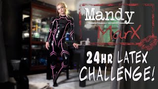 Mandy Marx 24 Hour Tron Latex Challenge! Latex-Under-Clothes.