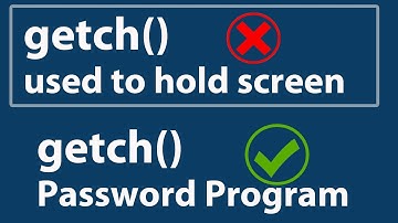 How to read password in C program | C program to read password  | getch() use in C programming