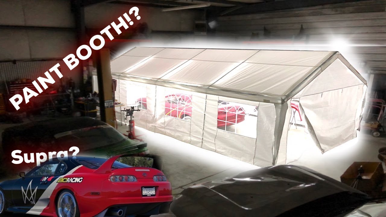 PT.1 DIY WEDDING TENT PAINT BOOTH Setup! MK4 Supra Paint