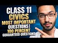 11th Class Civics Guess Paper 2026 | Class 11 Civics Important Questions Full Paper Preparation