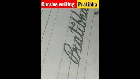 cursive writing pratibha नाम प्रतिभा का #ytshort #shorts #short