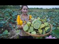 Fresh Lotus in my countryside and cook food recipe - Polin lifestyle