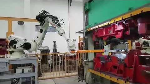 H frame Stamping presses 400T in line 6 axis Robotics N01 | TCR-Robotics Thailand