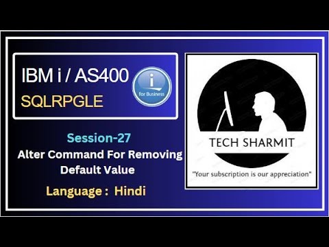 IBM i DB2 ALTER Command: for removing Default Constraint | SQLRPGLE | ibmi training | sqlrpgle as400