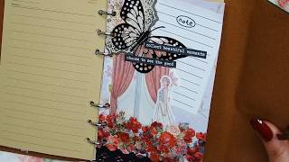 Satisfying Aesthetic Stickers Collage with Butterfly Bullet Journal Page Design