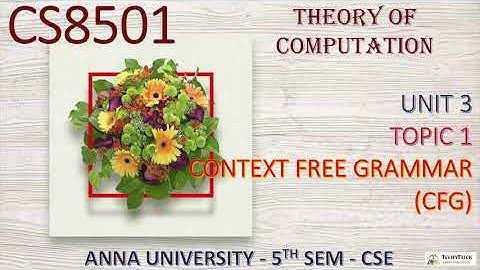CONTEXT FREE GRAMMAR (CFG)