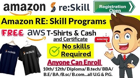 Amazon Launched Re:Skill Program || Free T- shirts For Students | Learn Trending Skills AWS re:skill
