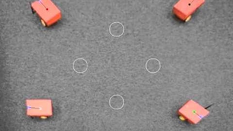 Fourth 4bots test - ViA Swarm Vision Based Tracking of Robotic Swarm