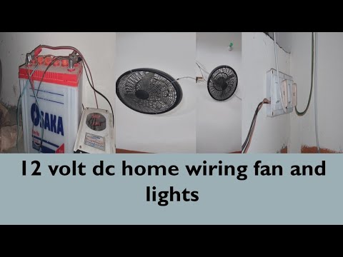 12 volt Dc wiring fan and lights - YouTube