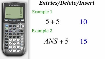 TI Calculator Tutorial: Using Entries, Delete/Insert Features