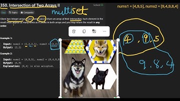 Python C++速解multiset問題Leetcode 350  Intersection of Two Arrays II
