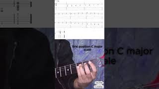 C major scale in first positions on electric guitar#shots #shorts #shortsfeed #shortsviral #fyp